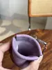 Bolso de Lipstick de Cuero de Vaca de Primera Capa con Cuello Halter, Bolso para Auriculares, Bolso de Monedas de Almacenamiento con Hebilla de Clip Versátil y Exquisito, Tarjetero Mini Estilo Coreano