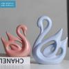 Decoración de animales de cerámica de estilo nórdico para sala de estar, mueble de TV, pasillo, decoración creativa y sencilla para el hogar, ceremonia de boda.