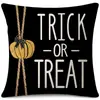 Funda de Almohada Halloween Calabaza Divertida Transfronteriza Amazon Estampado de Lino Funda Decorativa para Cojín de Sofá del Hogar