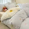 Juego de Ropa de Cama para Estudiantes de Algodón Puro Estilo Fresco Primavera Verano 2026, Juego de Tres Piezas, Juego de Cuatro Piezas, Juego de Sábana Ajustable