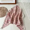 2025 Venda Quente Transfronteiriça Tecido Floral Renda Grande Lenço Triangular Versátil Turbante Feminino Faixa de Cabelo Acessório de Cabeça