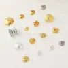 Jingde Jewelry Cobre Banhado a Ouro Alta Retenção de Cor Pétala de Flor Oca Tampa de Flor Acessórios de Joias DIY Espaçador de Tampa de Flor Atacado do Fabricante