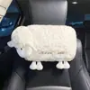 Caja de pañuelos de cordero para coche, colgante en el respaldo de la silla del coche, caricatura creativa linda, suministros interiores para coche, juego de pañuelos