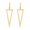 Pendientes triangulares simétricos simples transfronterizos de Europa y Estados Unidos, pendientes largos con personalidad, pendientes geométricos huecos con personalidad, venta al por mayor