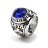 Moda europea y americana anillo de ejército retro joyería para hombre acero inoxidable hip hop Punk soldado Águila anillo de letras en stock