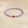 Pulsera de Amatista Ágata Roja Natural del Sur Pulsera de Cuentas de Transferencia Benmingnian 4mm Cuentas Pequeñas de Arroz Apiladas para Usar para Novia