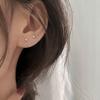 Pendientes de botón negros compactos y distintivos con diseño de celebridades de Internet de Corea del Sur, pendientes de moda para mujer con temperamento geométrico exquisito, sencillos y geniales.