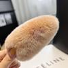 Pinza para el cabello Mao Mao Corea del Sur Ins Cabello de conejo Rex real Pinza para el cabello de felpa linda de gran tamaño Lado de piel Tarjeta BB Celebridad de Internet