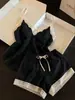 Conjunto de pijama de camisola con ribete de encaje en V de deseo puro estilo francés para mujer, conjunto de ropa de estar ajustado de algodón nube de verano