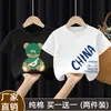 2026 Novo Estilo de Verão Algodão Puro Infantil Meninos Tops de Verão Roupas Infantis da Moda Camisetas de Verão para Meninos Manga Curta