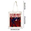Bolsa de Lona Taylor Swift Mercancía de Taylor Swift Bolsa Tote de Lona para Compras