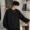 Camiseta Casual Versátil de Manga Larga 100% Algodón para Hombre Venta al por Mayor de Fábrica Top Pulóver de Cuello Redondo para Hombre LOGO Personalizable