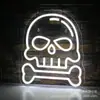 Nova Luz Neon Retroiluminada de Halloween com Designs de Fantasma, Caveira e Abóbora para Decoração de Festa Festiva Luz Noturna