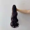 Peruca de comércio exterior rabo de cavalo feminino longo cacheado grampo de cabelo tipo fibra química rabo de cavalo alto simulação rabo de cavalo onda grande trança longa