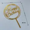 Cartão de Bolo Acrílico Novo Transfronteiriço Coroa Redonda Festa de Aniversário Decoração de Bolo