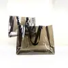 Fabricante Bolso de Mano de PVC Bolsa Impermeable Bolsa Transparente de Regalo Bolso de Hombro Bolso de Gelatina para Mujer Gran Capacidad Bolsa para Ropa