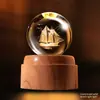 Luz Noturna de Planeta com Bola de Cristal Giratória Enfeites Criativos para Mesa Artesanato Feng Shui Presentes para Professores Novos Produtos Transfronteiriços