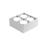 Foco Empotrado LED para Sala de Estar Sin Luz Principal, Foco de Techo de Cuatro Cabezales, Luz Cuadrada para Dormitorio, Luz de Rejilla, Foco, Minimalista