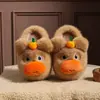 Pantuflas de algodón para niños, diseño de dibujos animados, para niñas y niños, pantuflas familiares de invierno, pantuflas cálidas de algodón para usar en exteriores, venta al por mayor