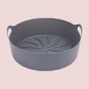 Nueva Cesta de Silicona de Grado Alimenticio Transfronteriza para Freidora de Aire Redonda de Orejas Cortas Revestimiento de Bandeja para Hornear de Silicona para Freidora de Aire