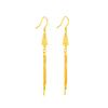Versión coreana de pendientes de borla de imitación de oro de 24k para mujer, colgante largo simple, temperamento dorado, joyería para transmisión en vivo de celebridades de internet, venta al por mayor
