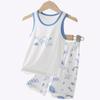 Pijama Infantil Categoria A Outono Algodão Moo Roupas e Calças de Outono para Meninos Roupa Íntima para Crianças de Meia-idade e Grandes Roupas de Casa para Meninas Conjunto Quente