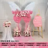 Decoración de Tablero Kt Mariposa Cascada Morada Flores Artificiales Salón de Belleza Punto Fotográfico Fondo de Fiesta Malla Morada Mariposa