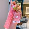 Llavero creativo de oso de gelatina de resina, bonito llavero de coche con diseño de muñeca de dibujos animados, exquisito colgante para bolso de mujer.