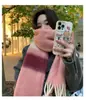 Bufanda Gruesa Cálida de Colores Arcoíris Dopamina Versión Coreana de Pareja con Bola de Pelo de Conejo Rayas a Prueba de Frío para Mujeres Calentador de Cuello de Invierno