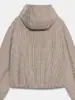 Chaqueta de mujer marca Z, moderna y casual, popular en AliExpress, con diseño de capucha, estilo europeo y americano, cuadros grises, ZA