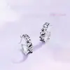 Pendientes de Plata S925 de Cachorro Feliz para Niñas, Lujo Ligero, Versátiles, Pendientes de Esmalte de Gama Alta, Pendientes de Regalo de Moda y Elegantes