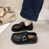 2026 Um Passo Dois Usos Sola Grossa Versátil Outono Novos Mocassins Femininos Preguiçosos Sapatos Individuais Estilo Universitário Pequenos Sapatos de Couro Femininos