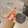 Gafas de miopía poligonales multicolor para mujer, estilo ins, alto valor estético, montura grande, hace que la cara se vea más pequeña, lentes transparentes
