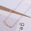 Colar de aço titânio feminino não desbota ouro rosa corrente clavícula acessórios curtos simples japonês e coreano pingente moderno