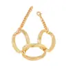 Moda Popular Transfronteriza Europea y Americana Personalizada Metal Geométrico Collar Creativo Simple Metal Collar Pulsera Juego de Joyería
