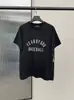 Camiseta de Casal Verão Solta Pesada American High Street Essenciais de Nevoeiro Masculina