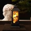 Lanterna Quadrada Retrô de Halloween Luz de Vela Digital LED Mochila Lanterna de Abóbora Atmosfera Festiva Pequenos Ornamentos Decorativos