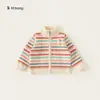 [Coleção de Suéteres para Meninas] Cardigã para Meninas Outono e Inverno Desenho de Morango Tricô Tops Estilo Infantil Top Macio e Aconchegante