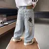 Pantalones Vaqueros de Mezclilla para Niños Primavera y Otoño Estilo Coreano Frescos Modernos Versátiles Casuales para Bebés y Niños Pequeños Pantalones para Niños Comercio Exterior