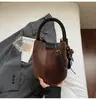 Bolso de Cubo Retro Casual de Mano para Mujer 2026 Nuevo Estilo de Gama Alta Elegante Versátil Bolso de Hombro Cruzado de Gamuza