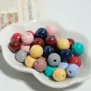 14mm Feijão Gelatina Creme Redondo Contas Coloridas DIY Feito à Mão Contas Corrente de Celular Acessórios de Joalheria Adorno de Cabeça Brincos Colar Doce