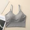 Camisola Sexy Sin Tirantes de Seda de Hielo para Mujer, Push-Up, Espalda Hermosa, Capa Base, Ropa Exterior, Sujetador con Copa Fija, Sujetador Cruzado