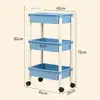 Estantería de almacenamiento de lujo y alta gama para dormitorio y dormitorio, estantería de almacenamiento móvil de pie con ruedas, carrito estante multicapa