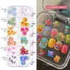 Joias para Nail Art Strass Fundo Plano Recorte de Diamante Rebites Adesivos de Unha Lantejoula de Diamante Colorido Fundo Plano de Diamante Pedaços de Concha Pérola Estilo Japonês Estilo