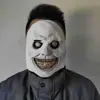 Máscara Fantasma Ojos Blancos Sonriente Transfronteriza Cara de Calavera Cosplay Decoración de Escena de Escape Room Accesorios Temáticos Ropa Oscura