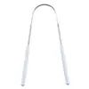 Raspador de Língua Ferramenta de Limpeza Oral para Remover Mau Hálito e Odor, Raspador de Língua em Forma de U, Raspador de Língua Oral de Aço Inoxidável