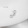 Pulseira colar com fecho de prata S925 conector de mola de cabeça dupla fecho de retenção de cor material para joias DIY acessórios de alta qualidade