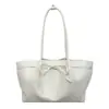 Bolso de mano de nicho de alta gama coreano, bolso tote de gran capacidad, lazo de moda, bolso dulce para el hombro