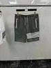 Calças quentes finas TB direto da fábrica, quatro barras, roupas de pele, protetor solar, capuz, calças de praia casuais masculinas e femininas, terno