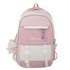 Mochila Nueva de Color Contrastante 2024 Estilo Preppy Femenino Niña Linda Bolsa Escolar Estilo Japonés Gran Capacidad Estudiante Mochila Versátil